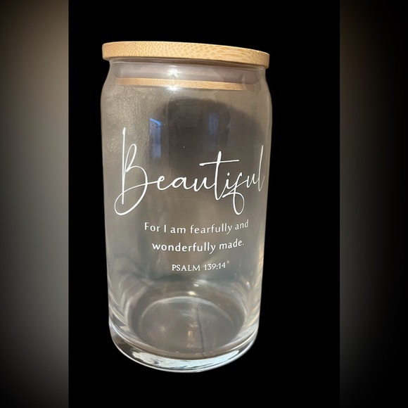 Bible Verse Glass drinking jars (Qty 1) - Picture 3 of 8